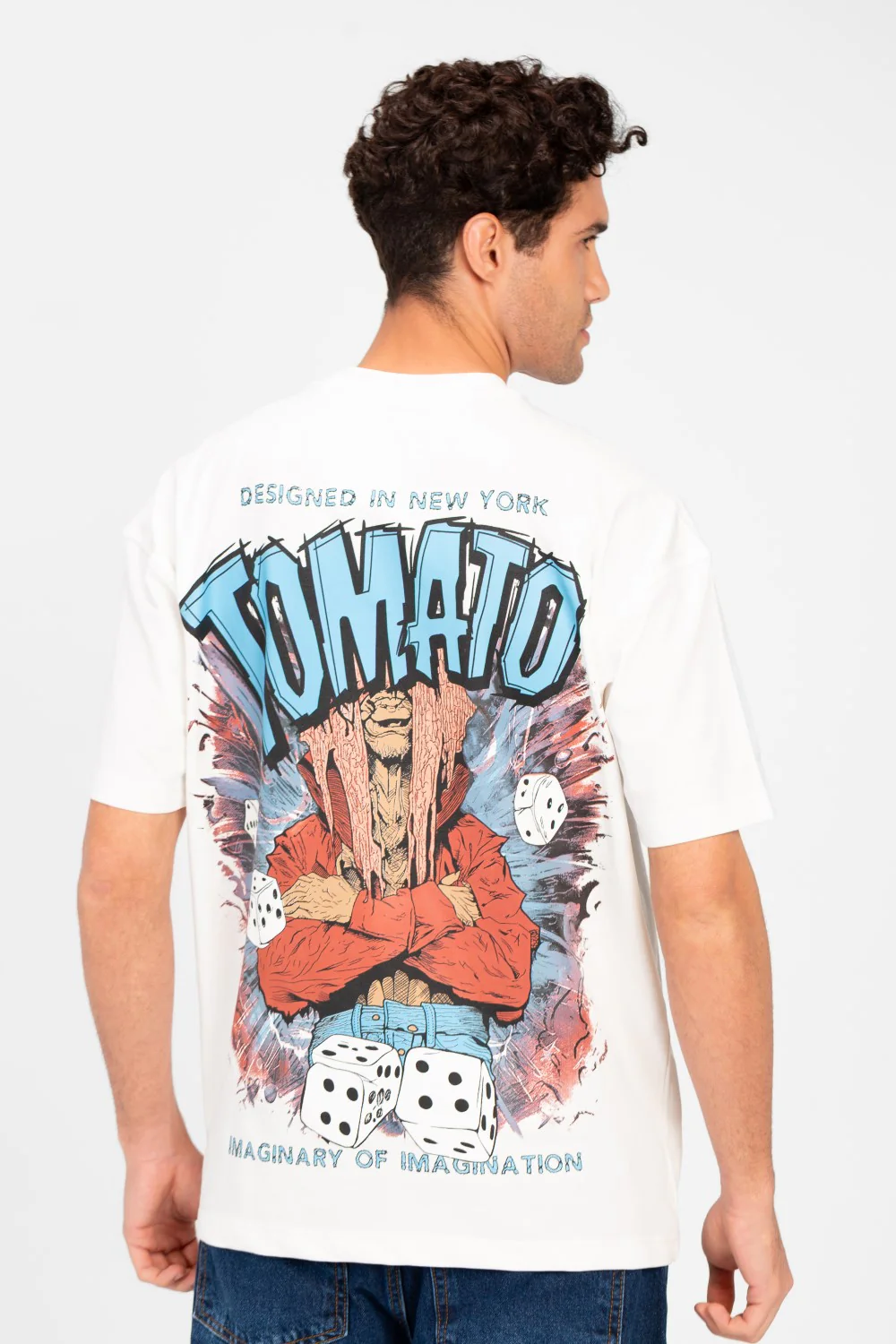 Men's Tomato Graphic Print Regular Fit T-Shirt - Image 10