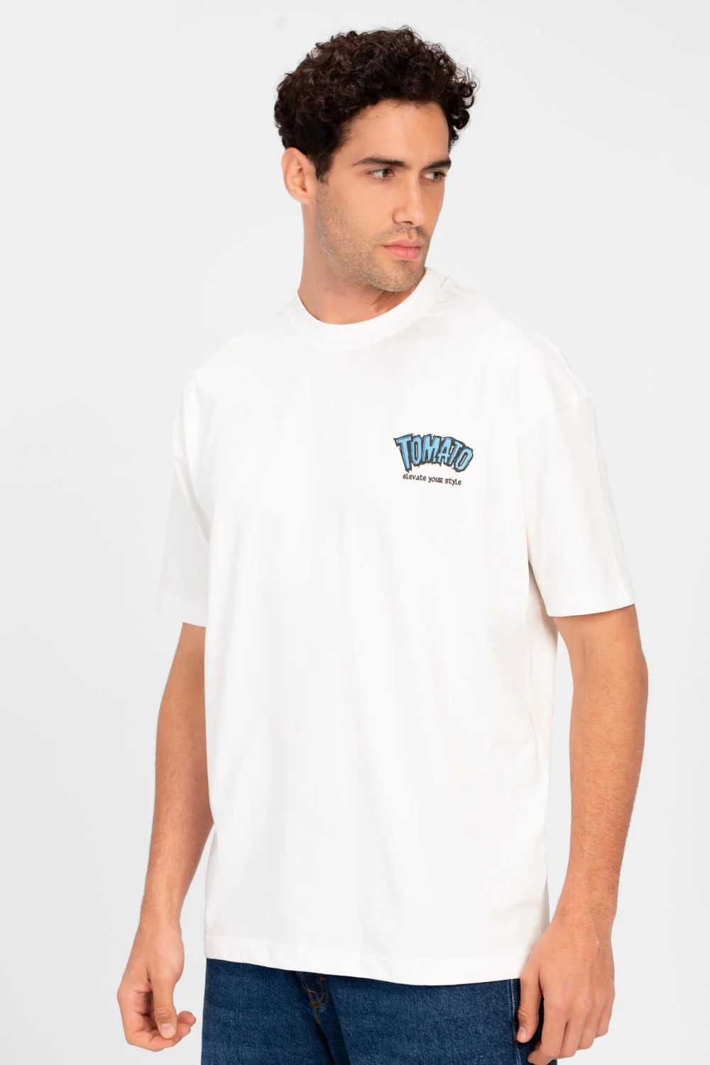 Men's Tomato Graphic Print Regular Fit T-Shirt - Image 11