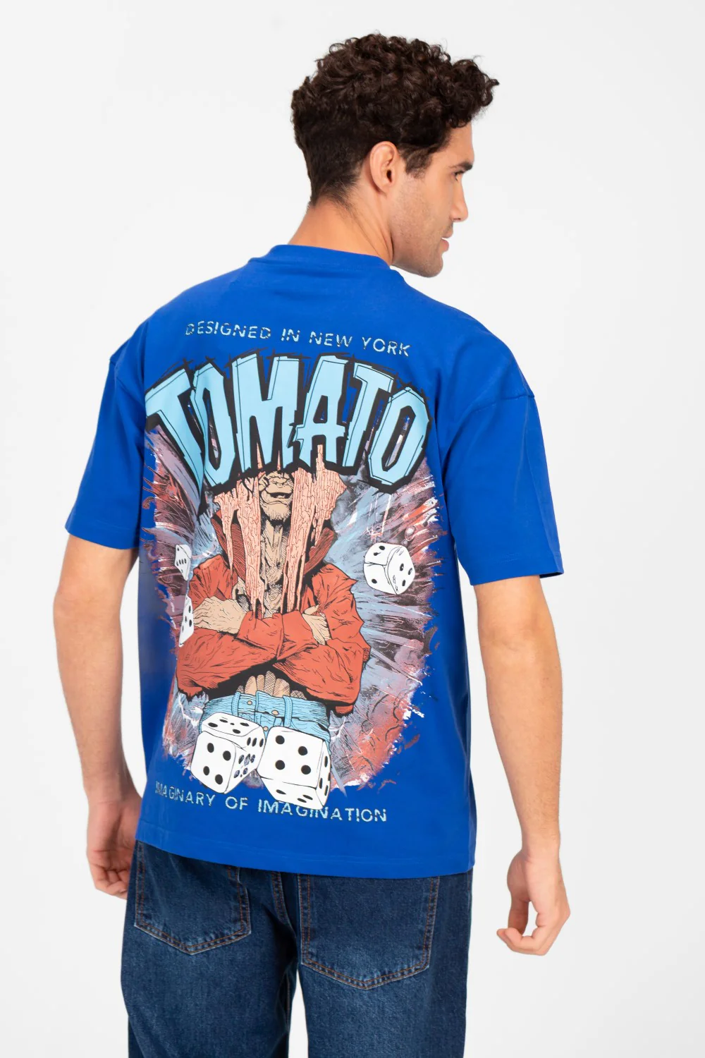 Men's Tomato Graphic Print Regular Fit T-Shirt - Image 2