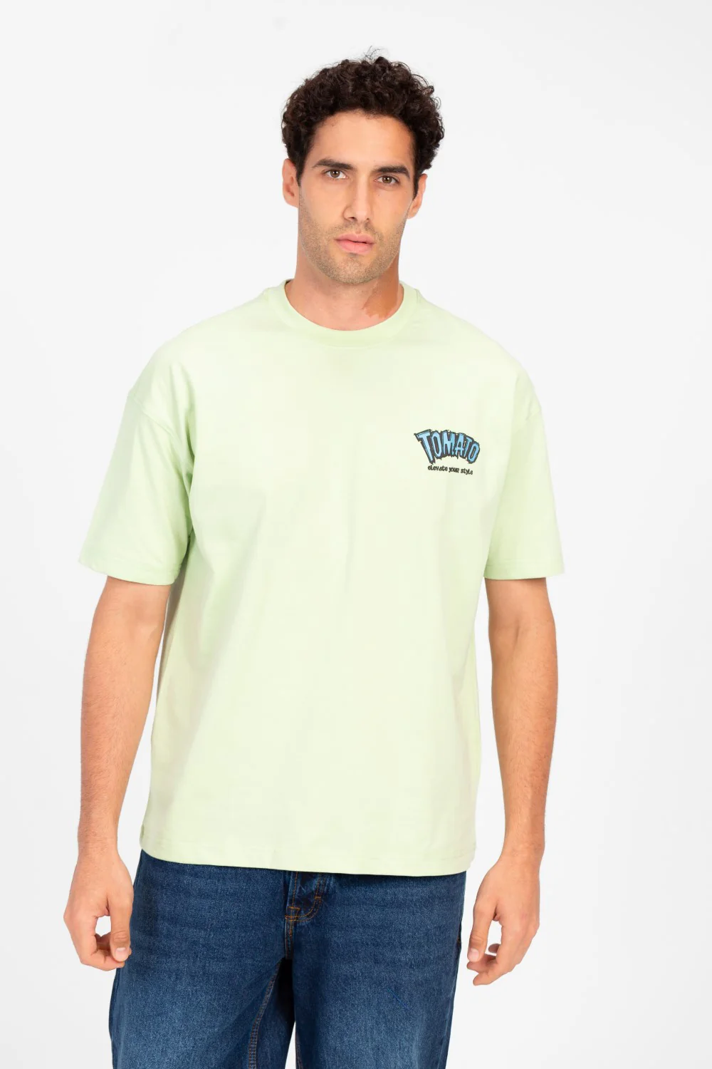 Men's Tomato Graphic Print Regular Fit T-Shirt - Image 5