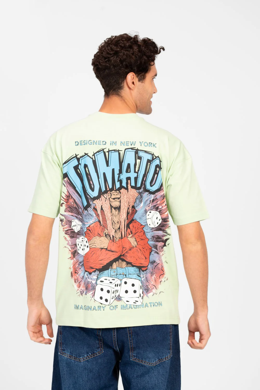 Men's Tomato Graphic Print Regular Fit T-Shirt - Image 6