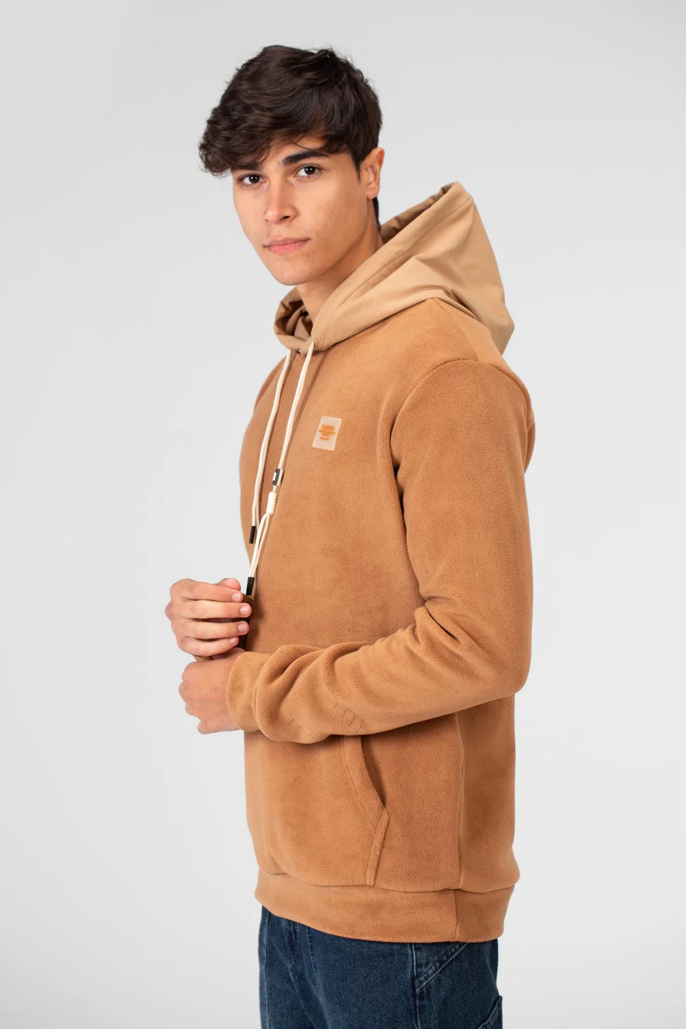 Men's Tomato Kangaroo Pocket Long Sleeve Hoodie Sweatshirt - Image 7