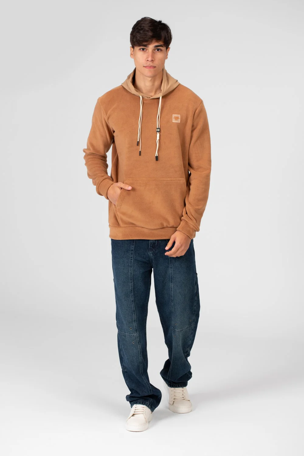 Men's Tomato Kangaroo Pocket Long Sleeve Hoodie Sweatshirt - Image 8