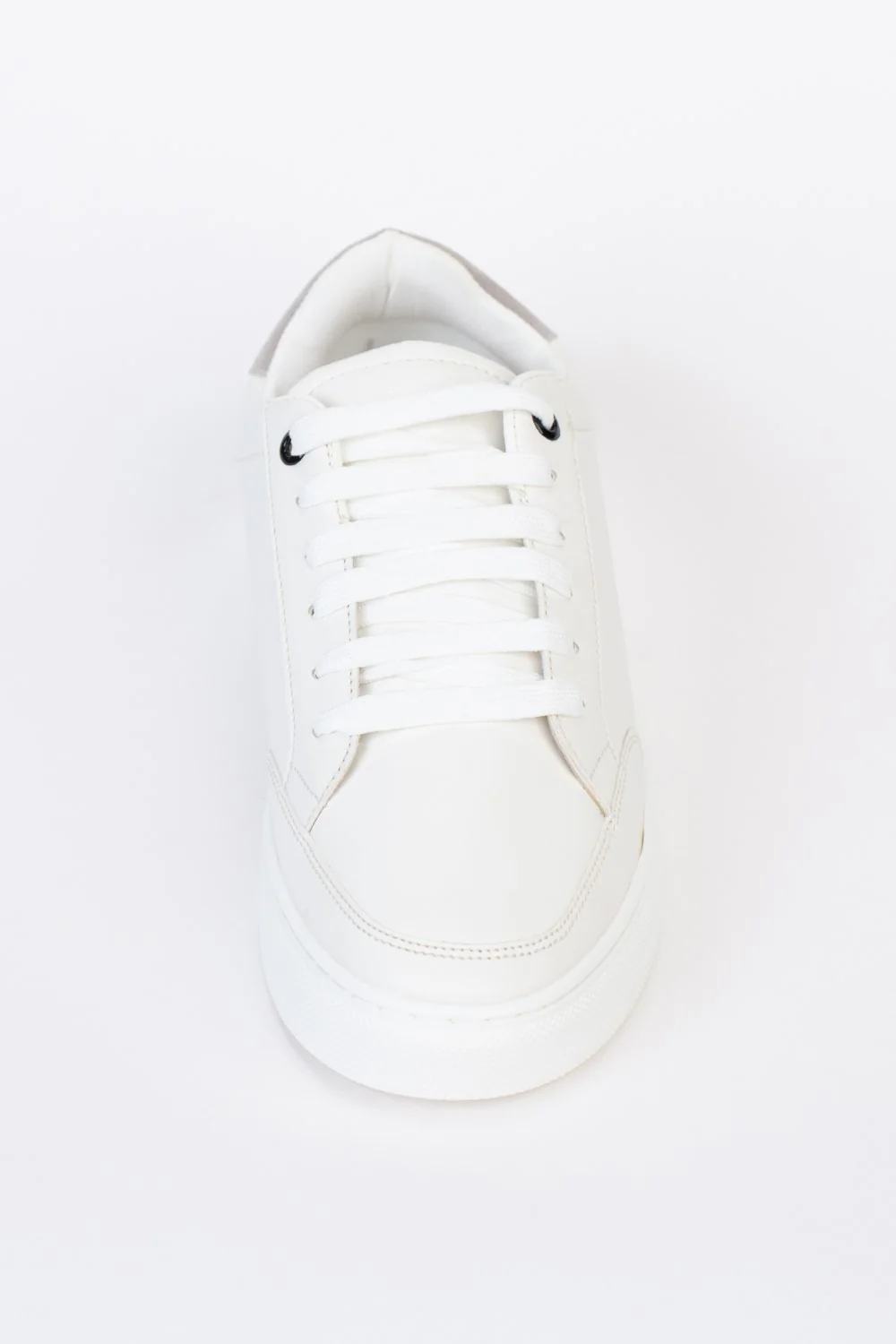 Mens Tomato Lace Up Sports Shoes Made Of High Quality Material In White - Image 4