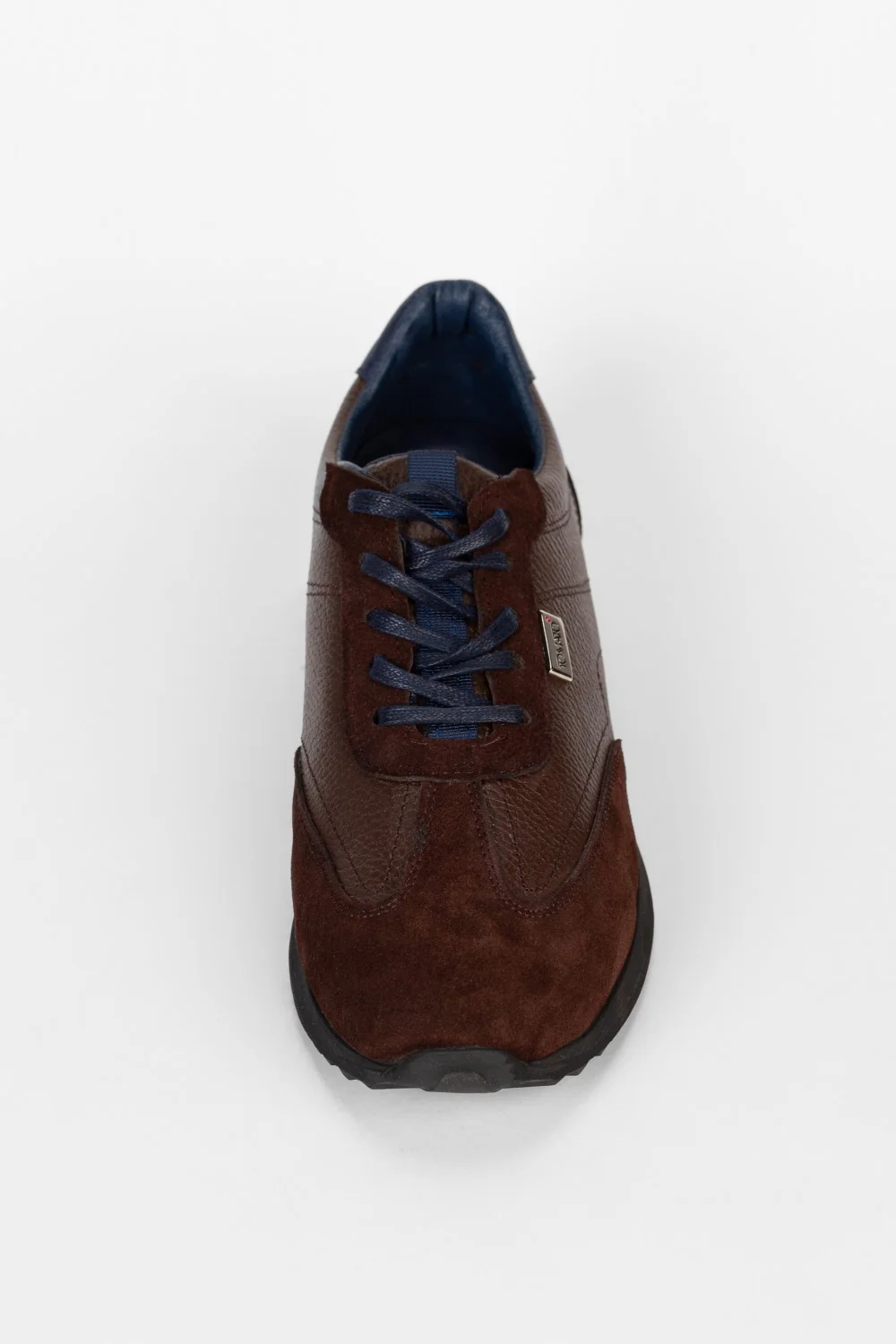 Men's Tomato Leather And Suede Lace Up Shoes - Image 5