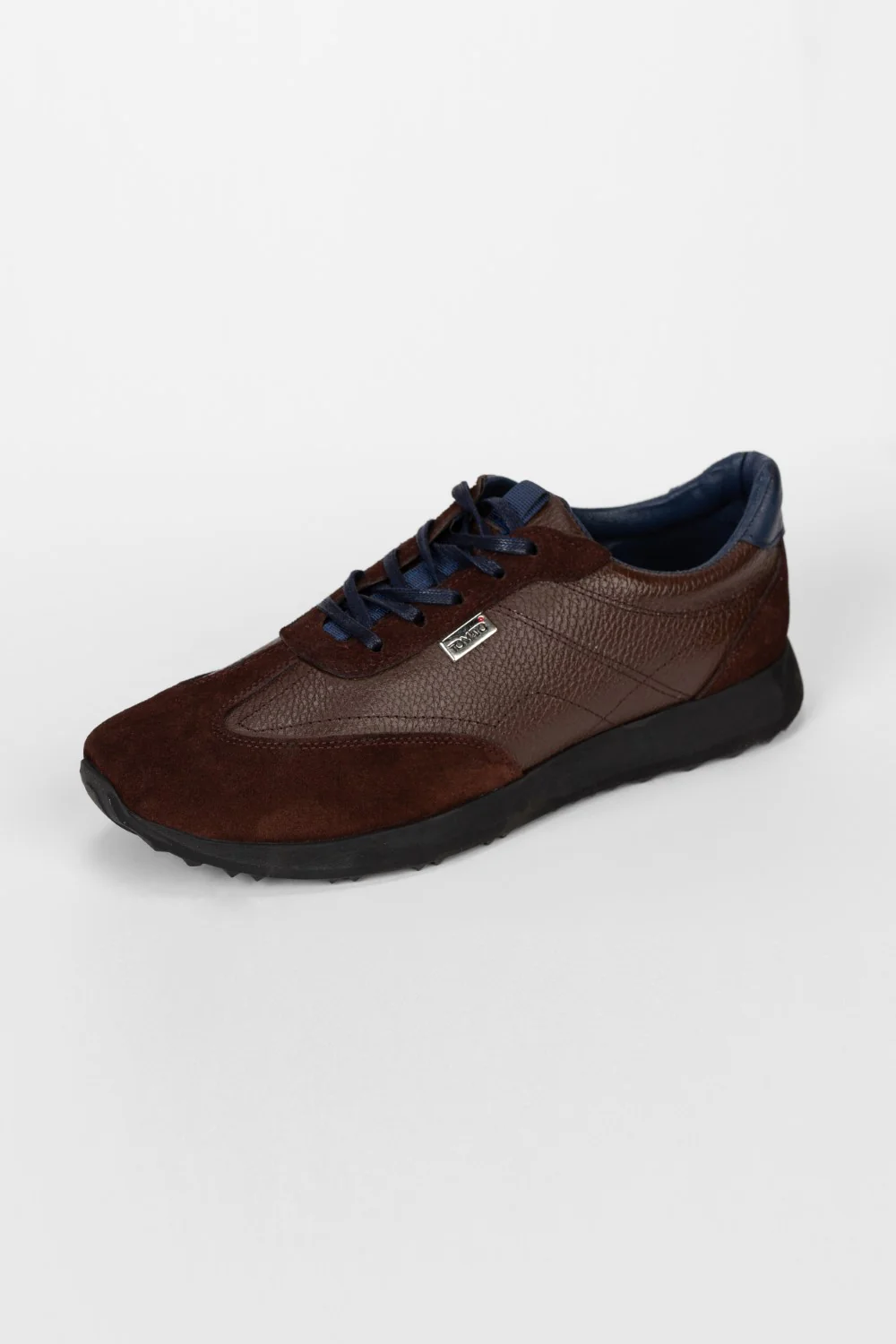 Men's Tomato Leather And Suede Lace Up Shoes - Image 7