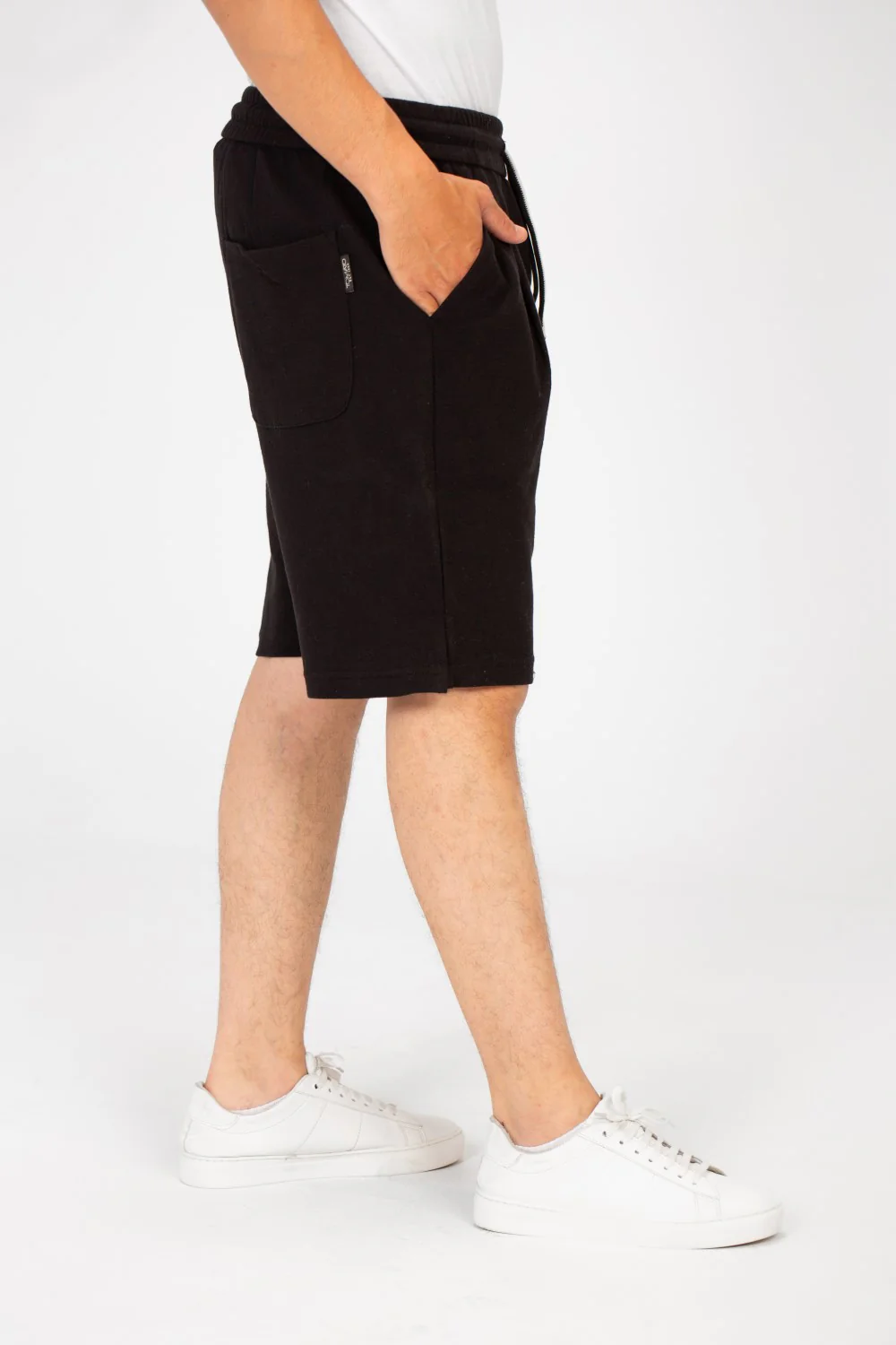 Men's Tomato Melton Short With Elastic Waistband And Pockets - Image 3
