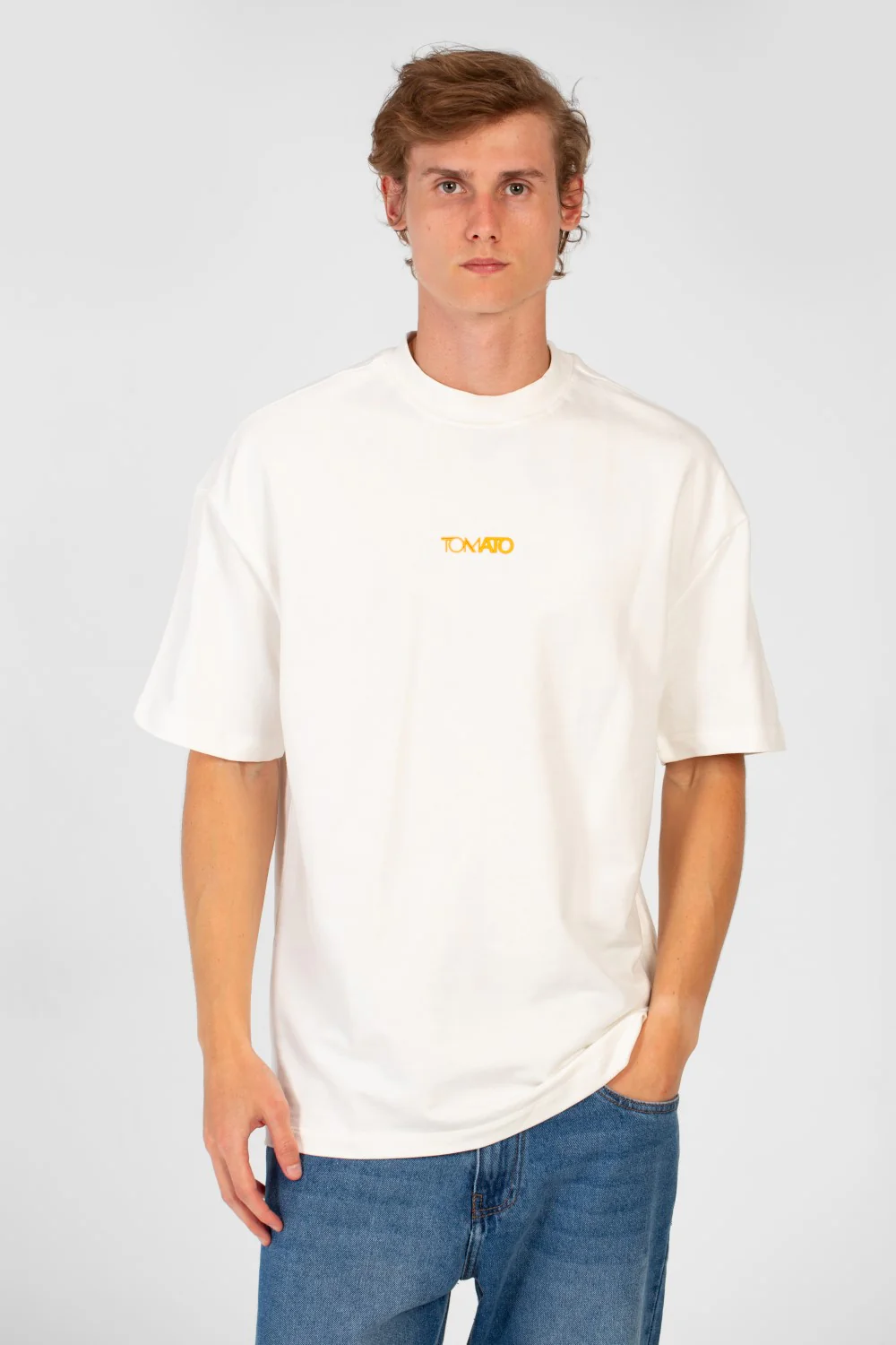Men's Tomato Oversized Crew Neck Short Sleeve High Quality T-Shirt - Image 5