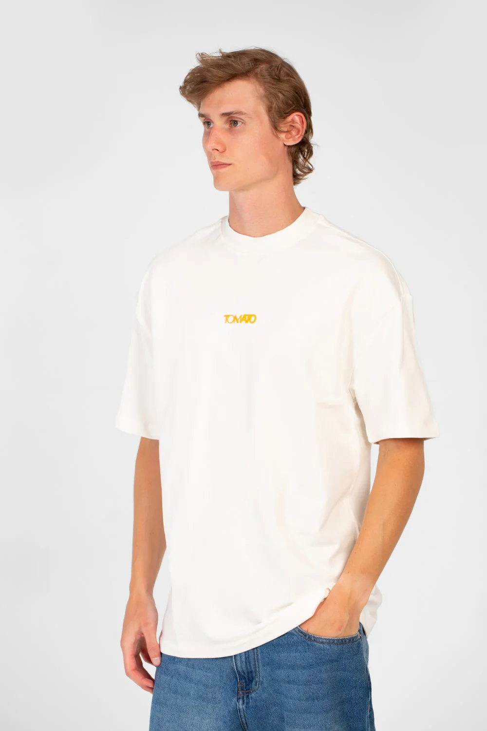 Men's Tomato Oversized Crew Neck Short Sleeve High Quality T-Shirt - Image 7