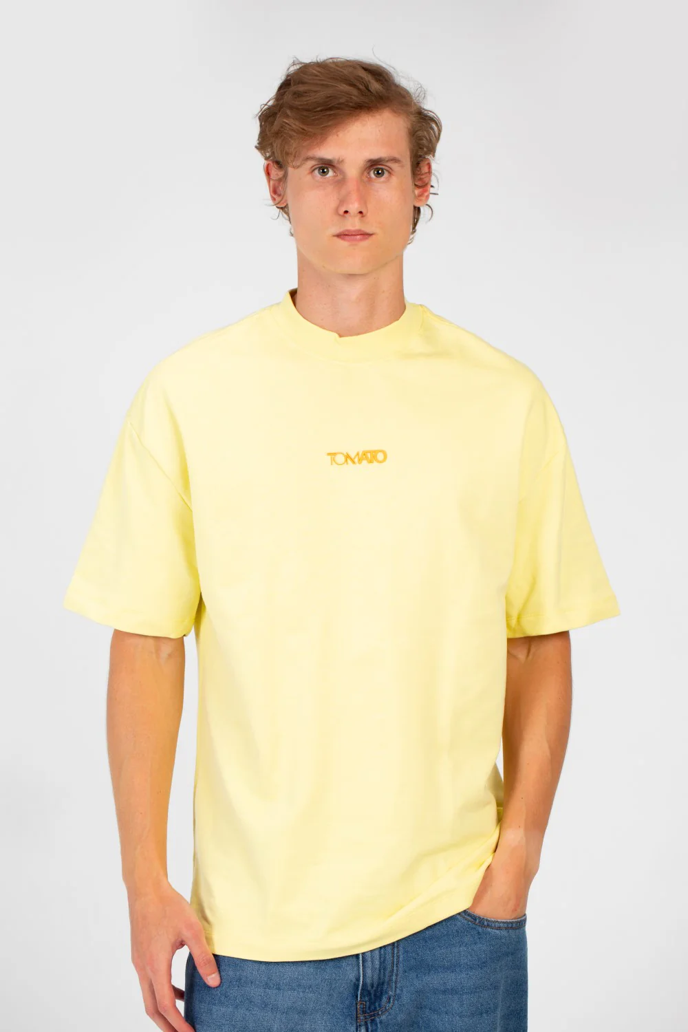 Men's Tomato Oversized Crew Neck Short Sleeve High Quality T-Shirt - Image 9