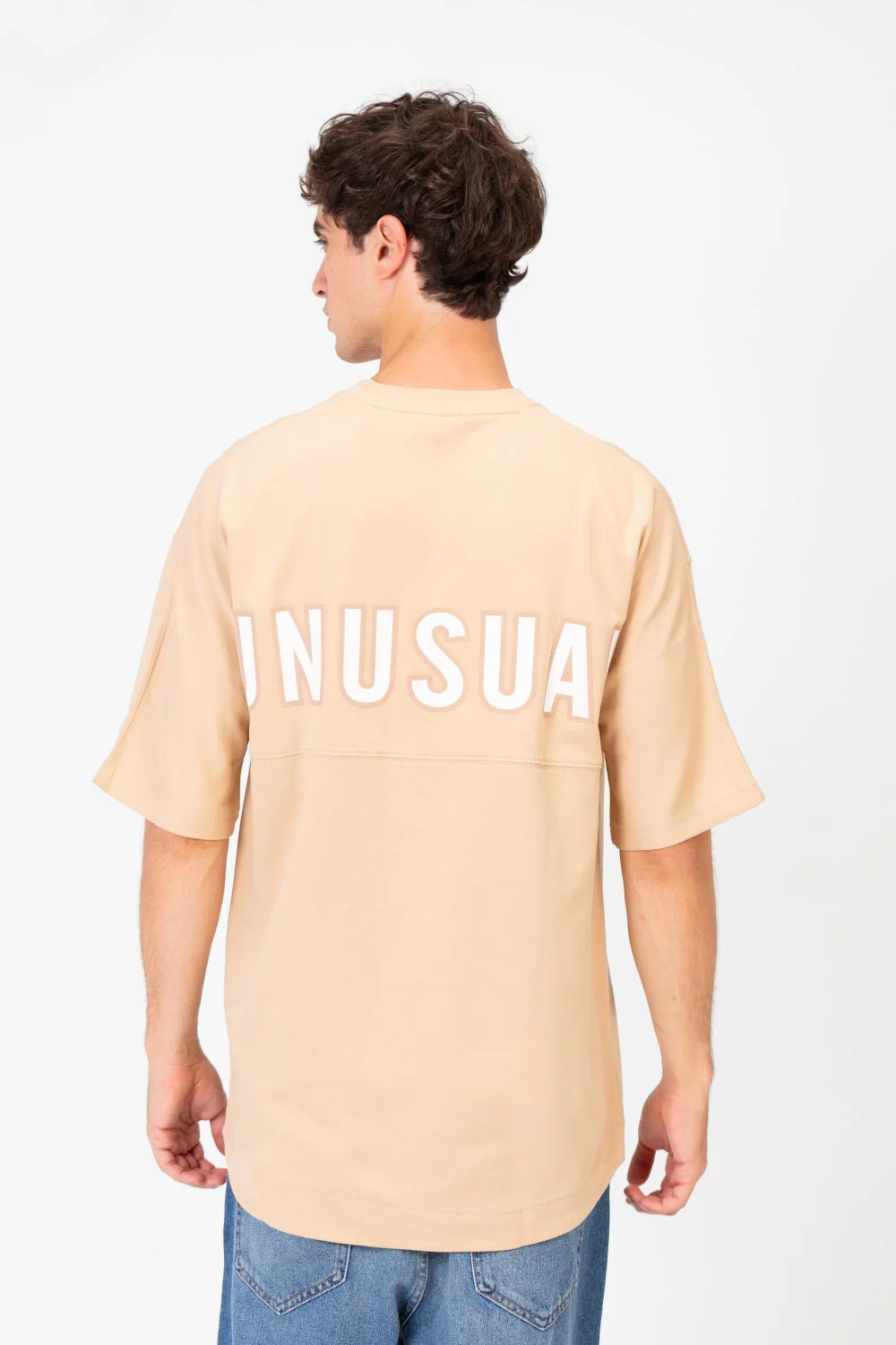 Men's Tomato Oversized Summer Melton Short Sleeves T-Shirt With Back Text Print - Image 10