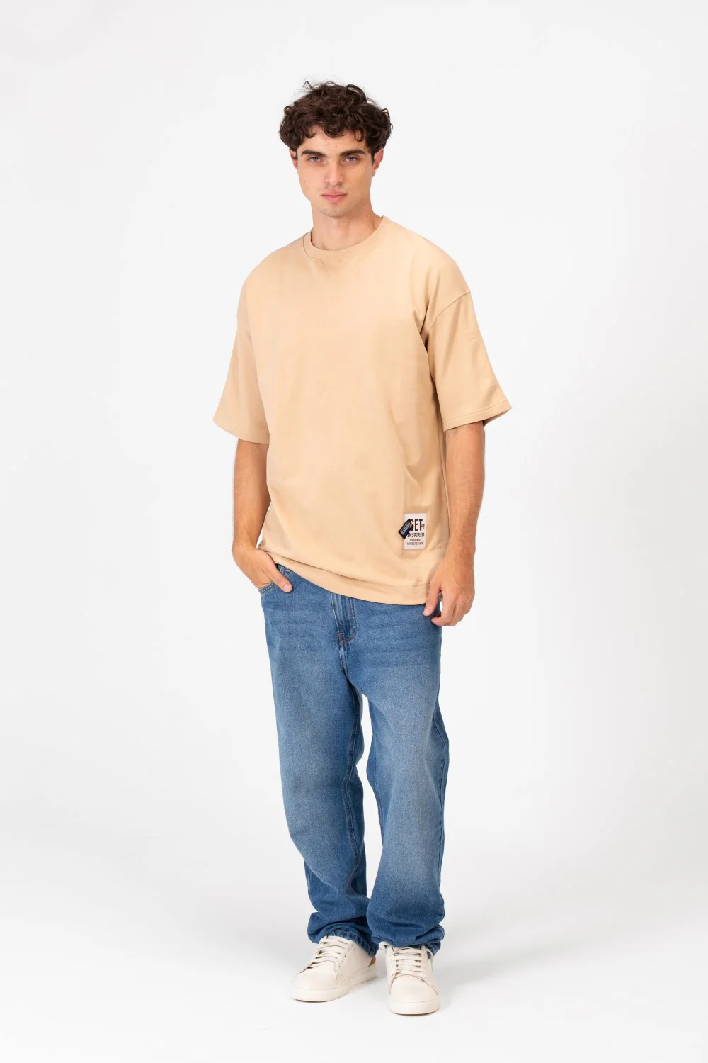 Men's Tomato Oversized Summer Melton Short Sleeves T-Shirt With Back Text Print - Image 12