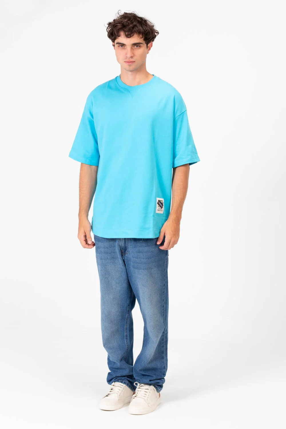 Men's Tomato Oversized Summer Melton Short Sleeves T-Shirt With Back Text Print - Image 8