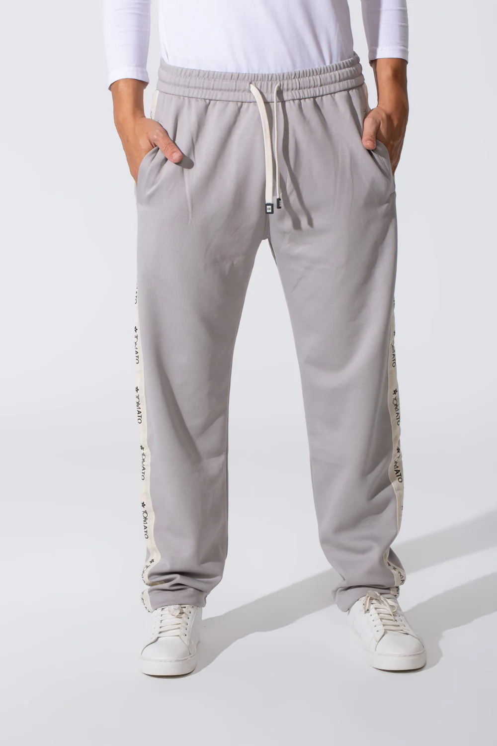 Men's Tomato Oversized Sweatpants With Elastic Waistband And Side Stripe - Image 13