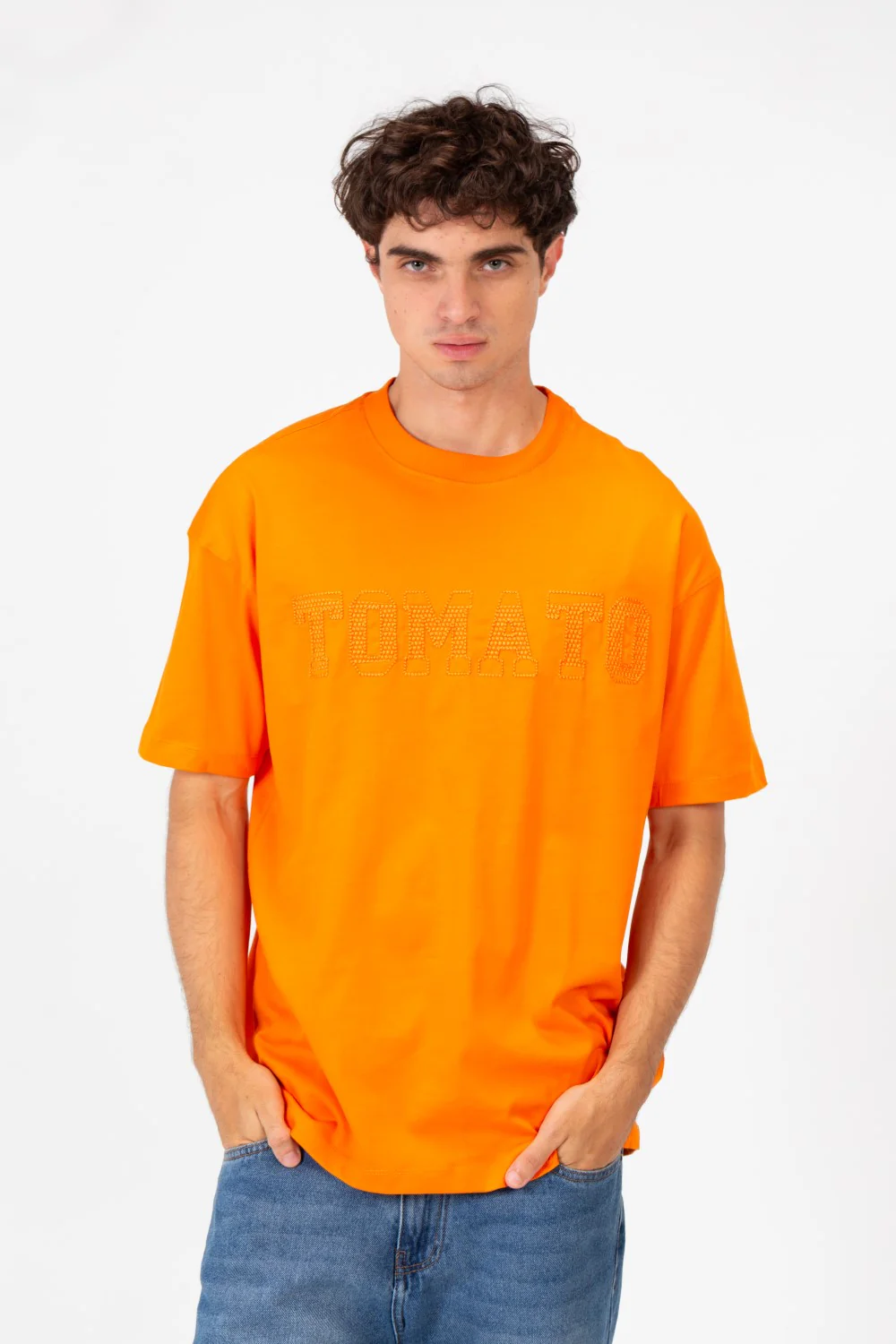 Men's Tomato Print Bolivar Oversized Short Sleeve T-Shirt - Image 17