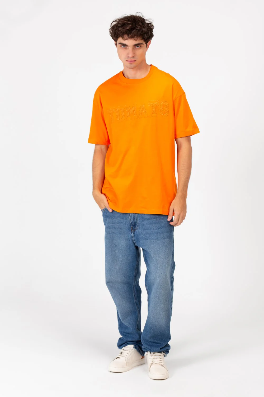Men's Tomato Print Bolivar Oversized Short Sleeve T-Shirt - Image 20