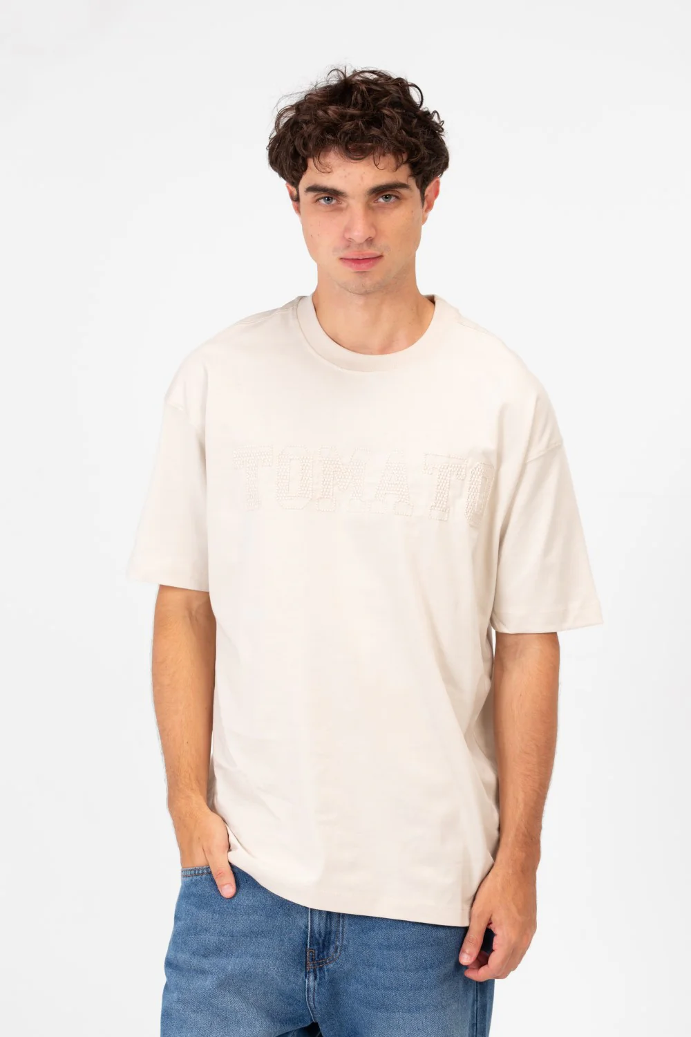 Men's Tomato Print Bolivar Oversized Short Sleeve T-Shirt - Image 21