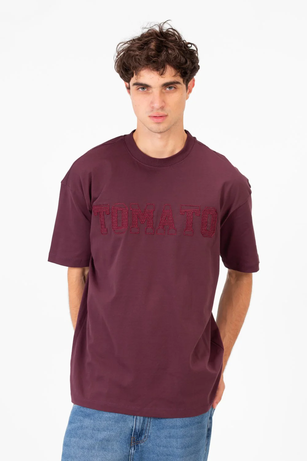 Men's Tomato Print Bolivar Oversized Short Sleeve T-Shirt - Image 29