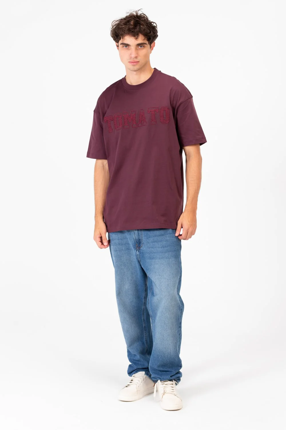 Men's Tomato Print Bolivar Oversized Short Sleeve T-Shirt - Image 32