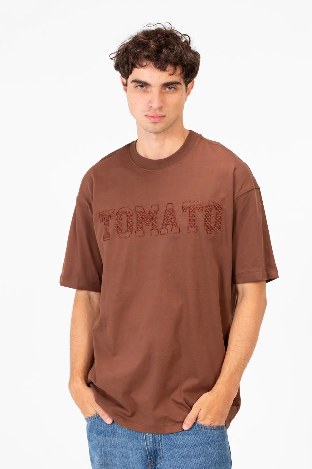 Men's Tomato Print Bolivar Oversized Short Sleeve T-Shirt - Image 5