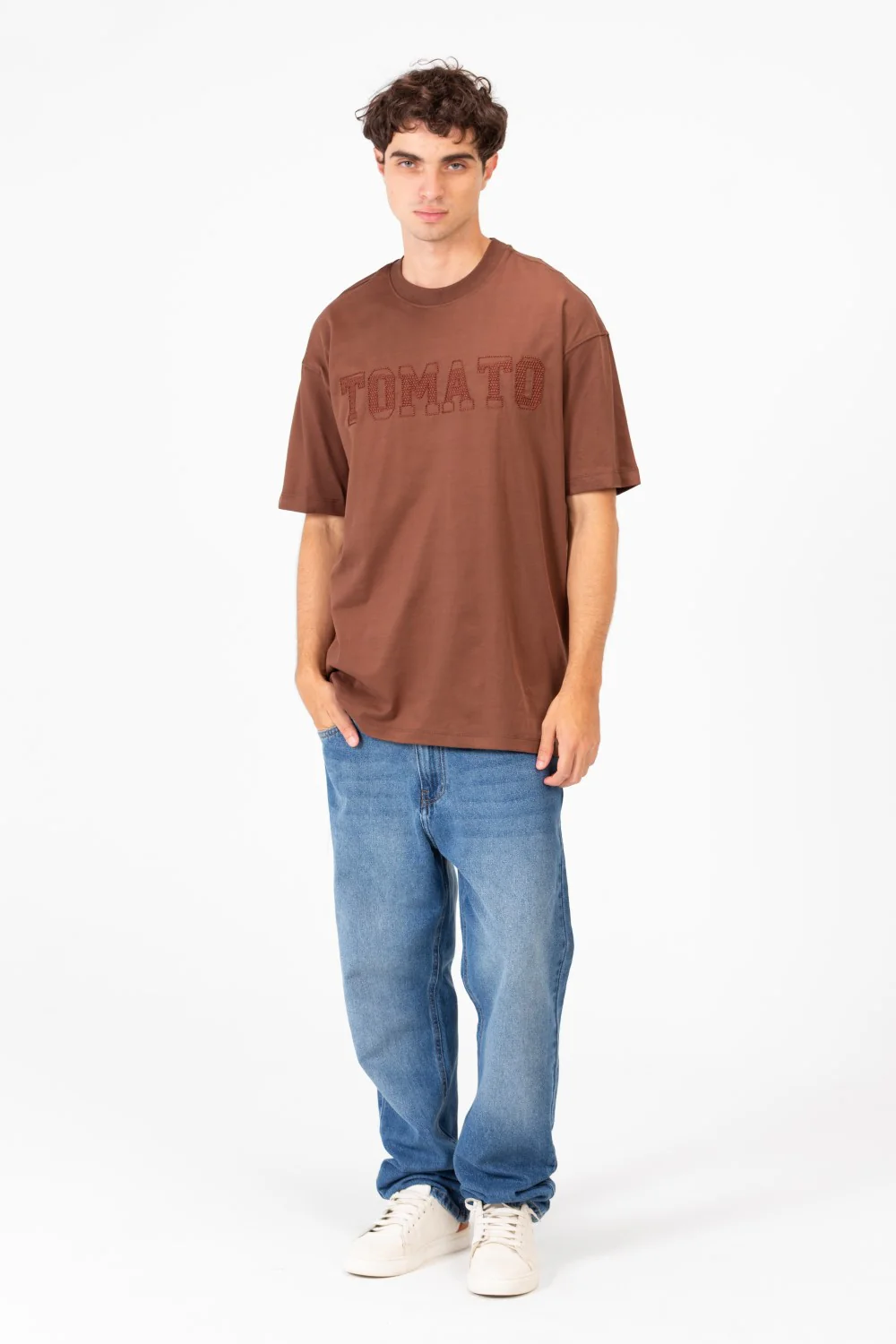 Men's Tomato Print Bolivar Oversized Short Sleeve T-Shirt - Image 8