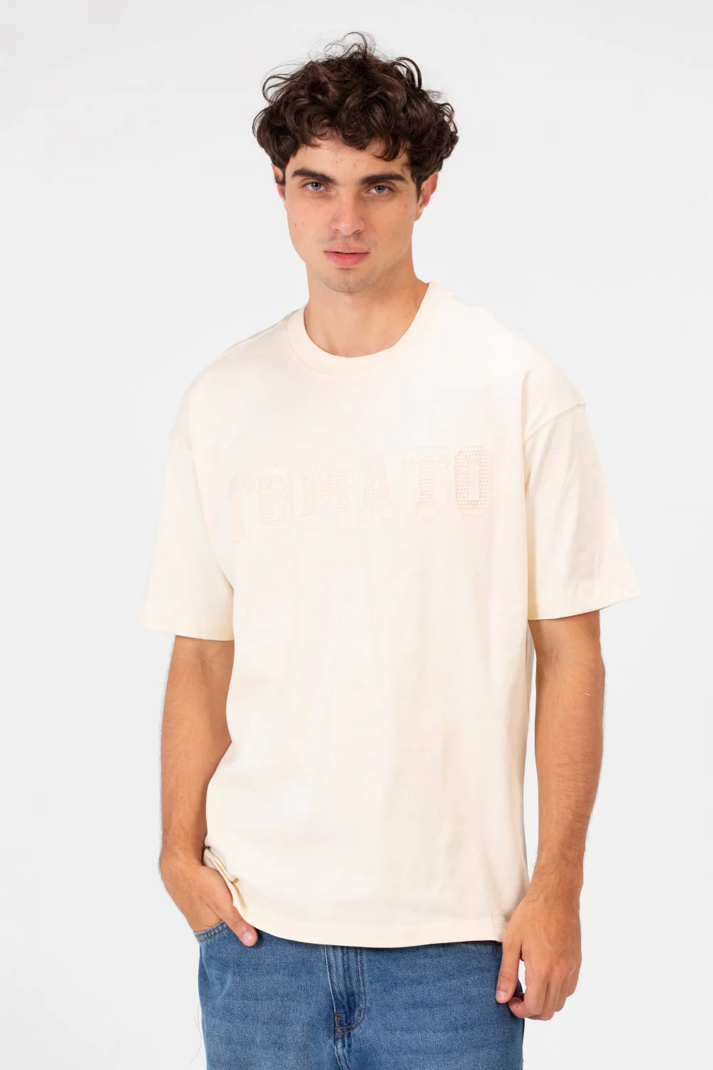 Men's Tomato Print Bolivar Oversized Short Sleeve T-Shirt - Image 9