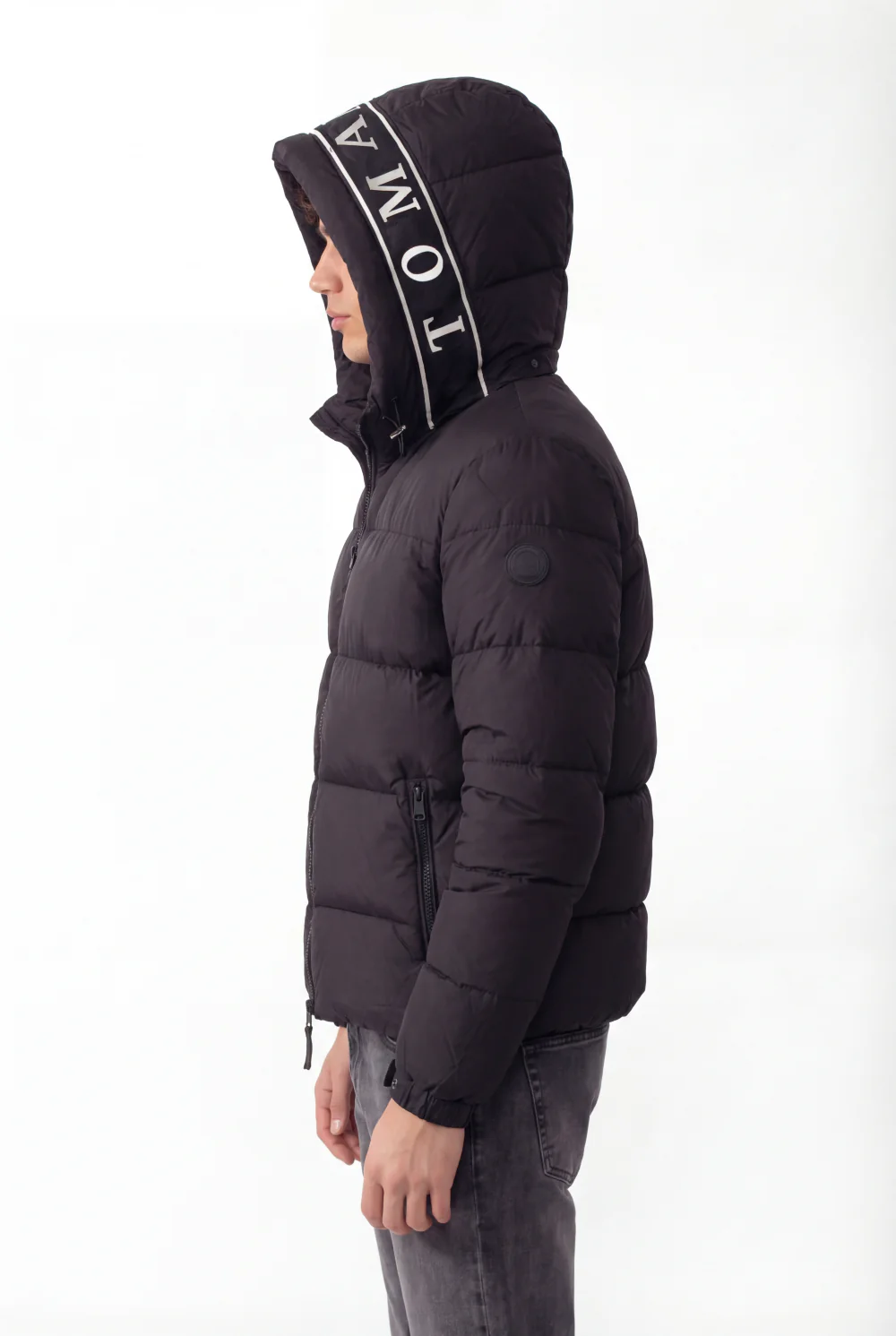 Men's Tomato Print Puffer Waterproof Hood Jacket - Image 4