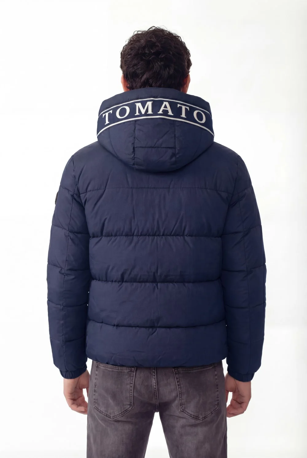 Men's Tomato Print Puffer Waterproof Hood Jacket - Image 6