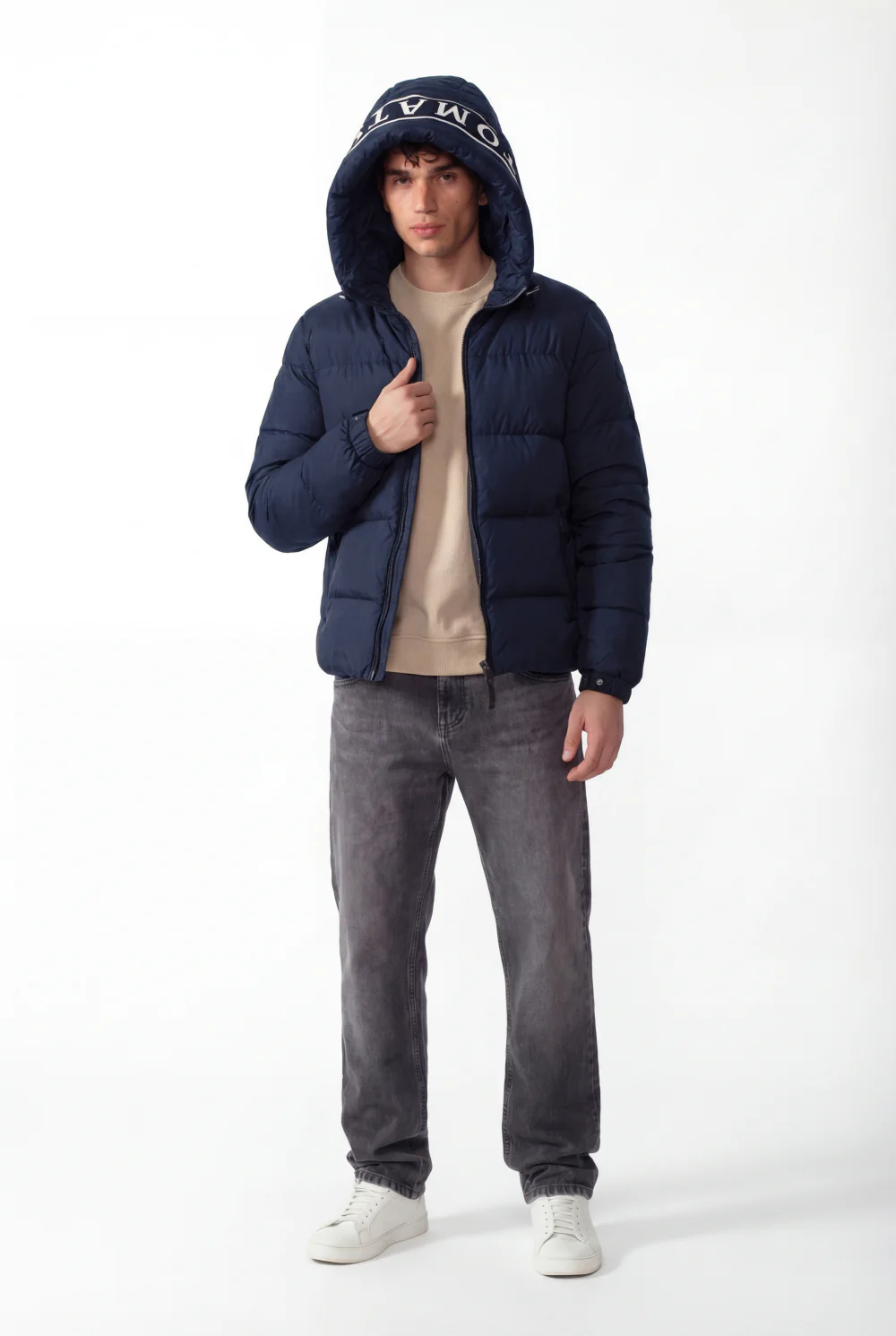 Men's Tomato Print Puffer Waterproof Hood Jacket - Image 7