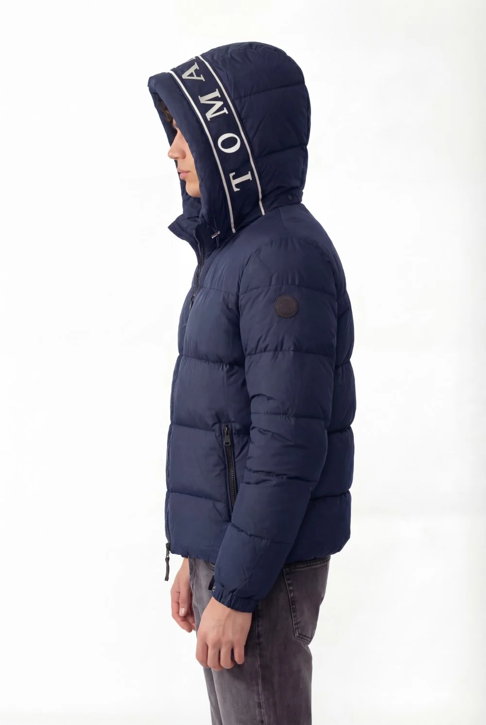 Men's Tomato Print Puffer Waterproof Hood Jacket - Image 8