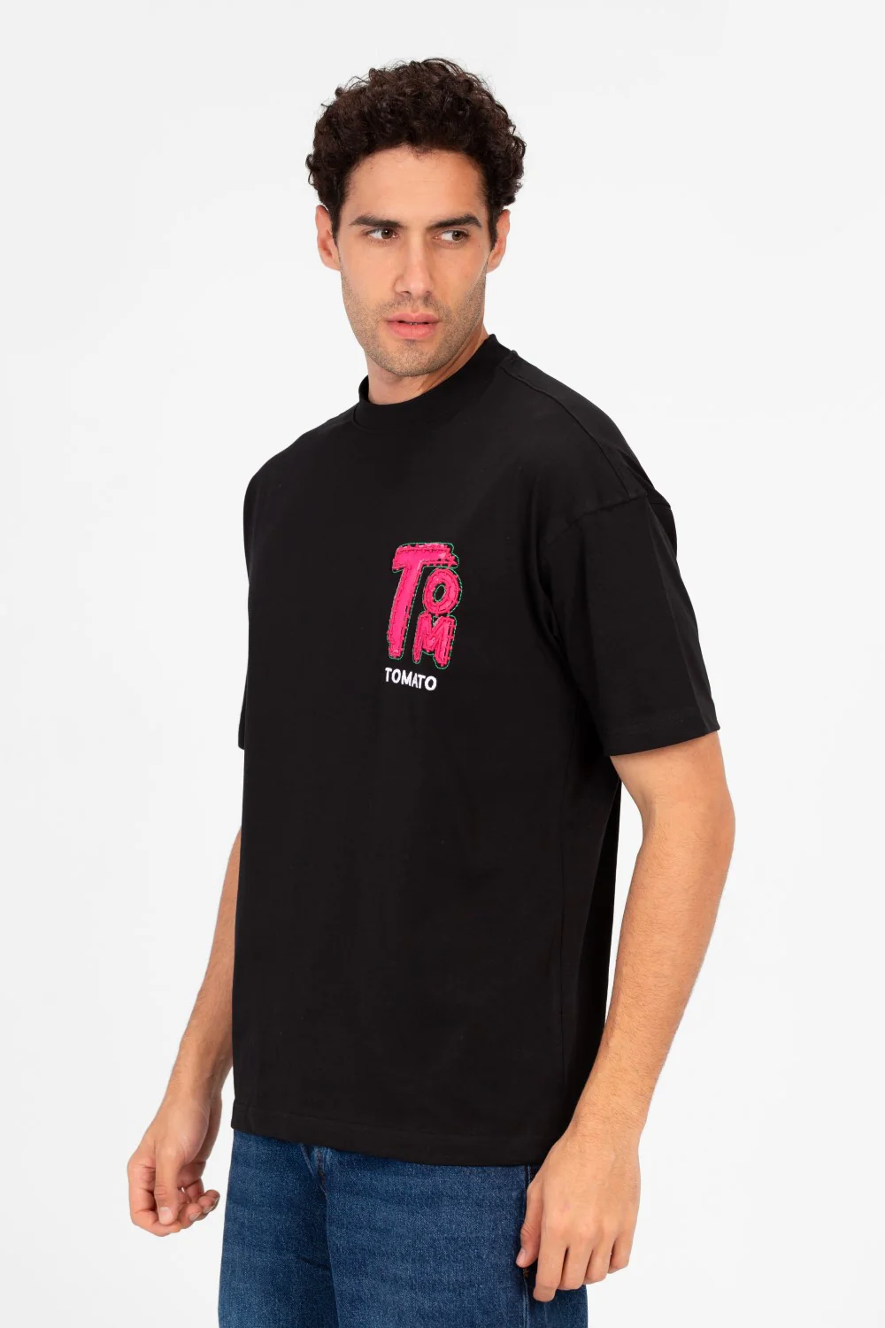 Men's Tomato Print Regular Fit T-Shirt - Image 3