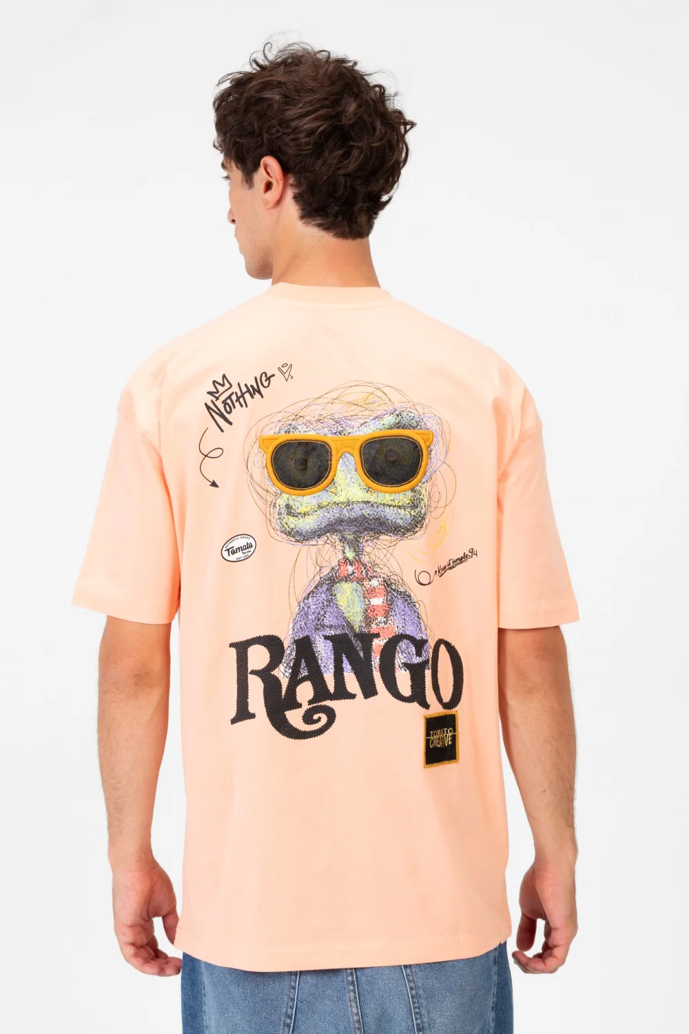 Men's Tomato Regular Fit T-Shirt With Modern Print And Round Neck - Image 6