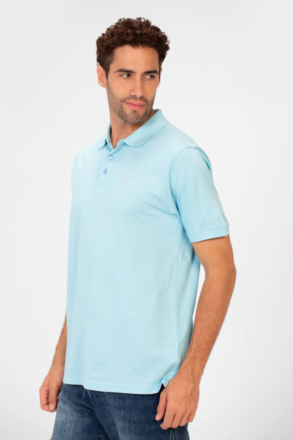Men's Tomato Slim Fit Half Button Polo T-Shirt - Image 11