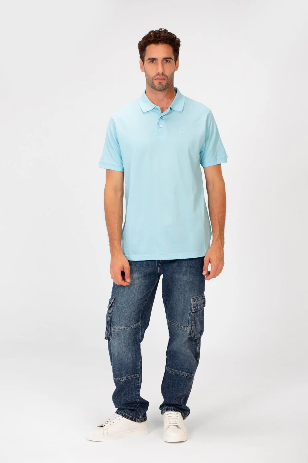 Men's Tomato Slim Fit Half Button Polo T-Shirt - Image 12