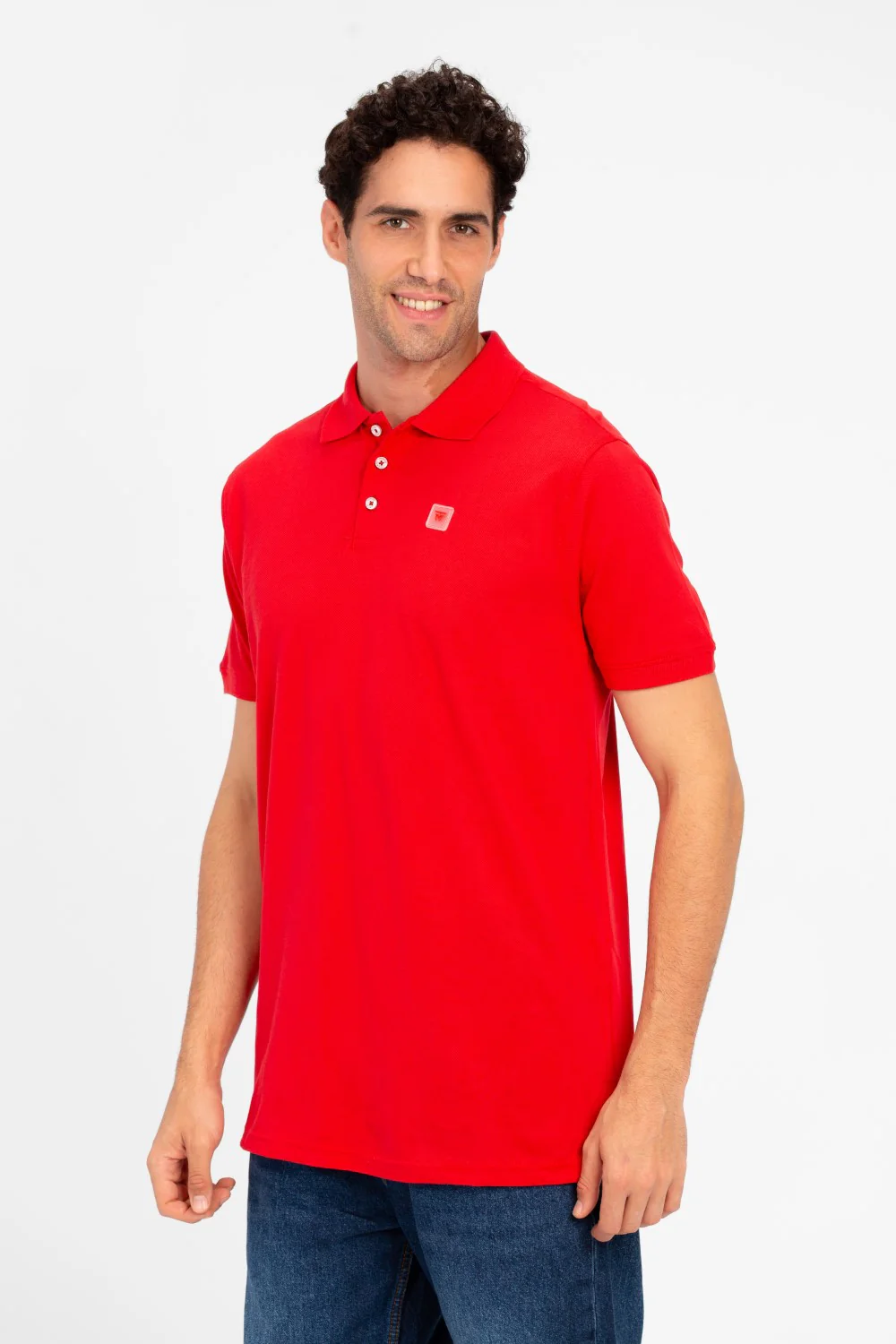 Men's Tomato Slim Fit Half Button Polo T-Shirt - Image 19