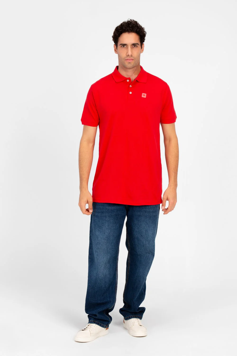 Men's Tomato Slim Fit Half Button Polo T-Shirt - Image 20