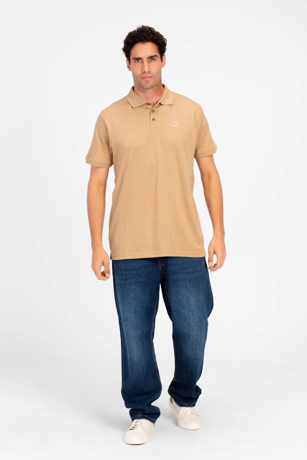 Men's Tomato Slim Fit Half Button Polo T-Shirt - Image 4