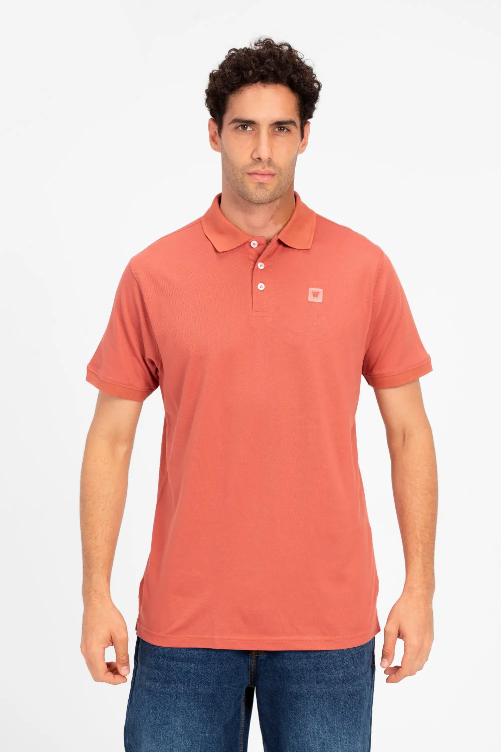 Men's Tomato Slim Fit Half Button Polo T-Shirt - Image 5