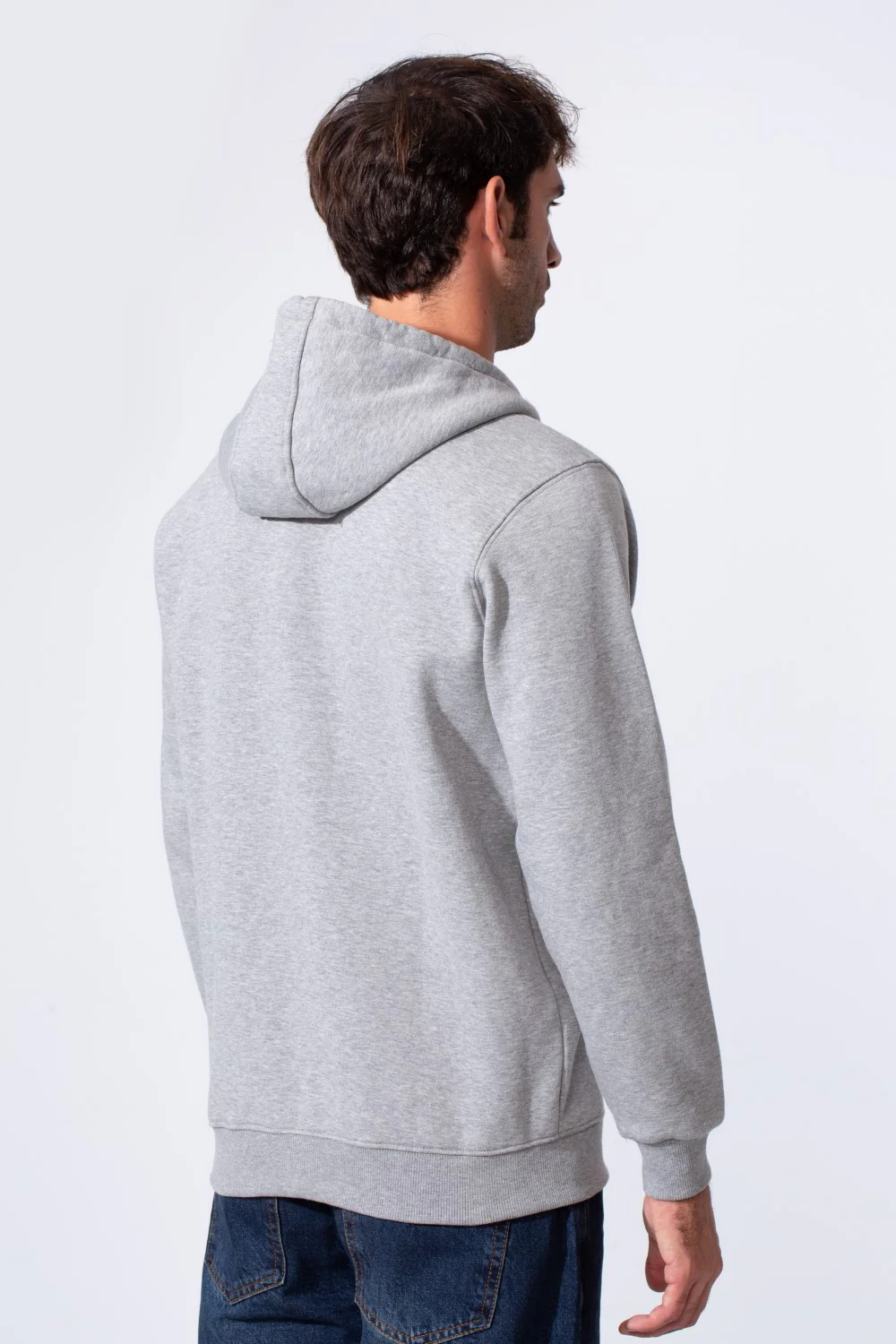 Men's Tomato Slim Fit Milton Full Zip Hoodie Sweatshirt - Image 2