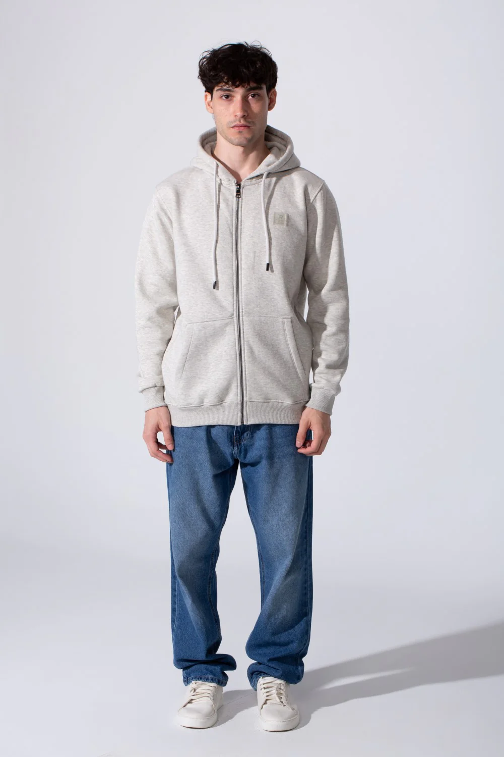 Men's Tomato Slim Fit Milton Full Zip Hoodie Sweatshirt - Image 8