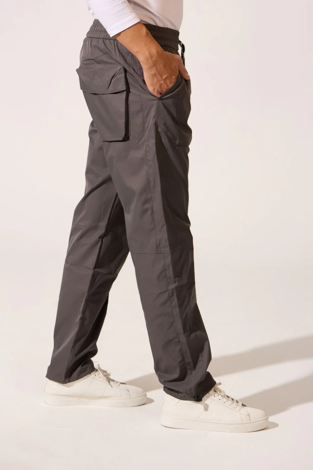 Men's Tomato Soft Waterproof Oversized Pants With Elastic Waistband And Back Pocket - Image 3