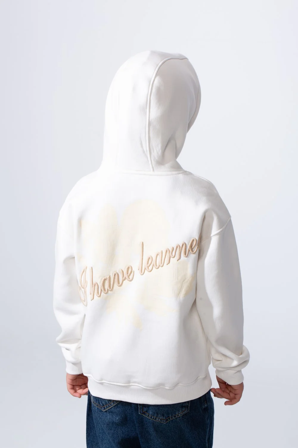 Boy's Tomato Store Bold Raised Script Embroidery Double-Layer Hood Melton Oversize Sweatshirt - Image 10