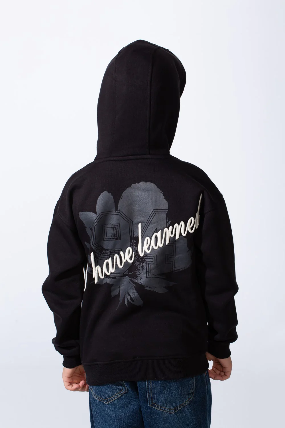 Boy's Tomato Store Bold Raised Script Embroidery Double-Layer Hood Melton Oversize Sweatshirt - Image 6