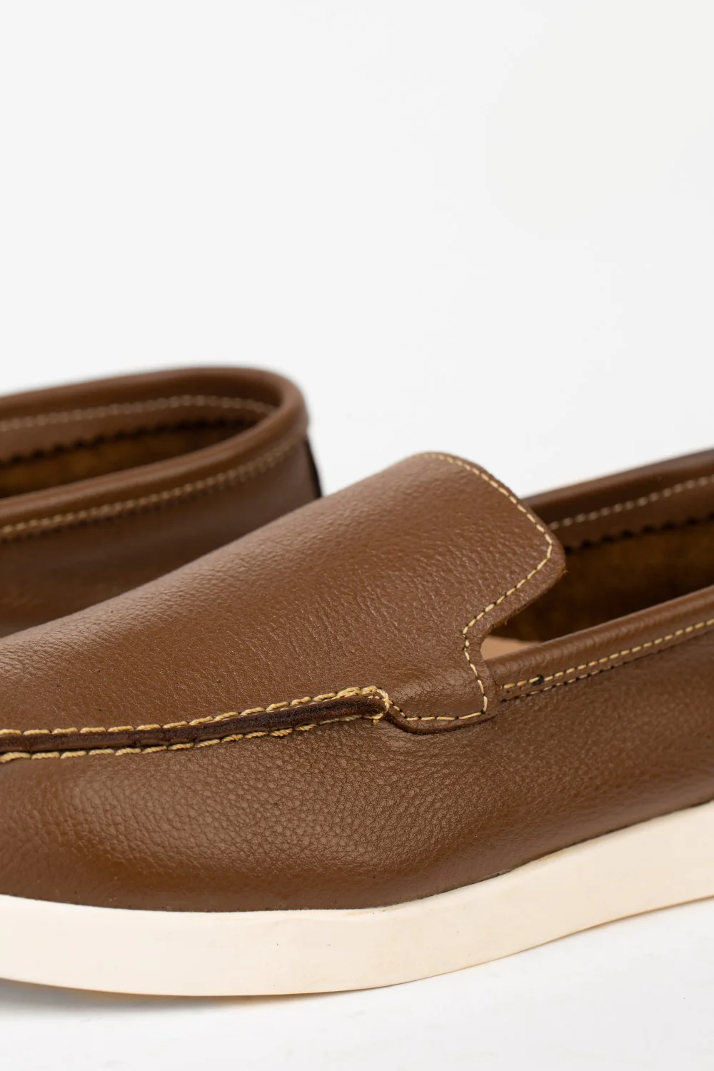 Men's Tomato Store Leather Loafers Easy Slip-On Flexible Shoes - Image 3