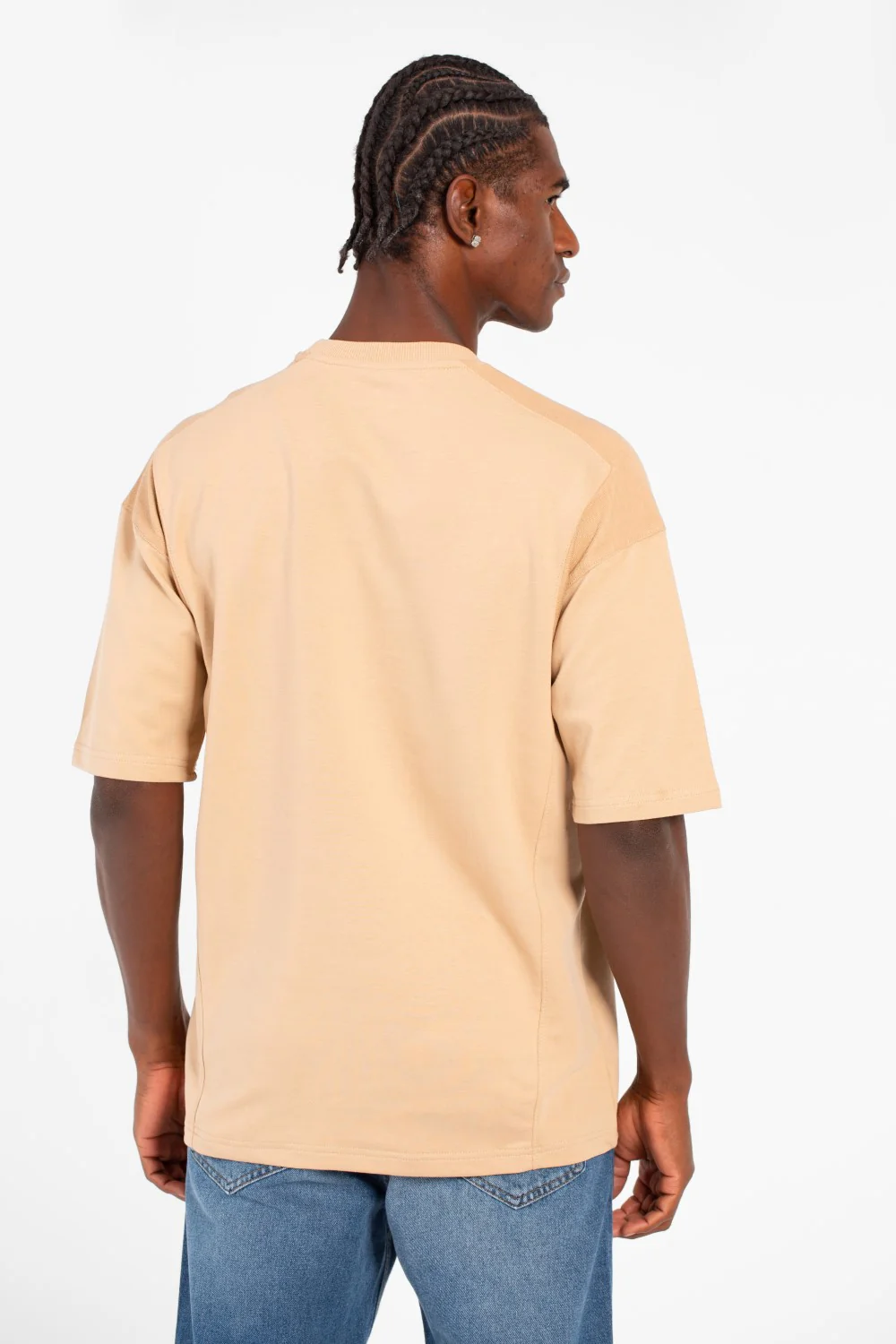 Men's Tomato Summer Melton Oversized T-Shirt With Short Sleeves And Crew Neck - Image 2