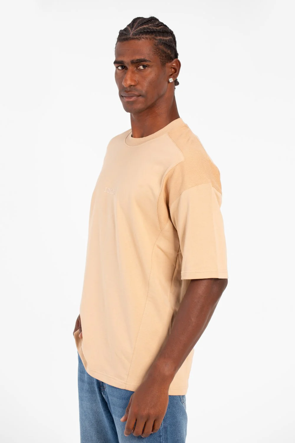 Men's Tomato Summer Melton Oversized T-Shirt With Short Sleeves And Crew Neck - Image 3