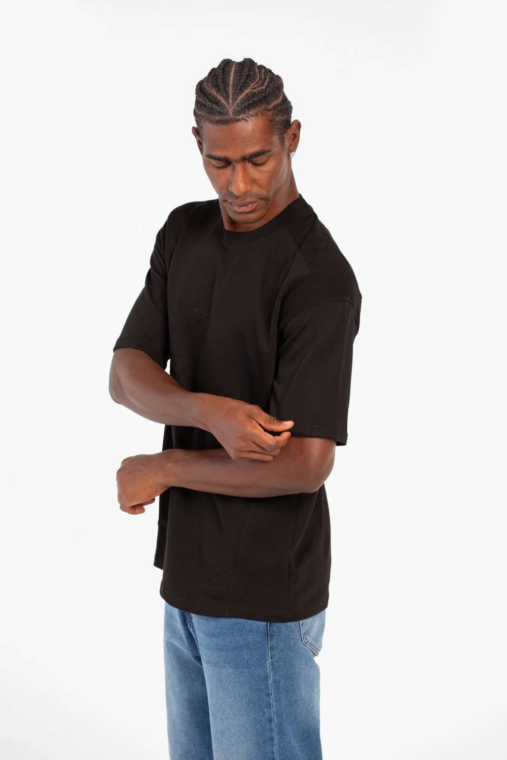 Men's Tomato Summer Melton Oversized T-Shirt With Short Sleeves And Crew Neck - Image 7