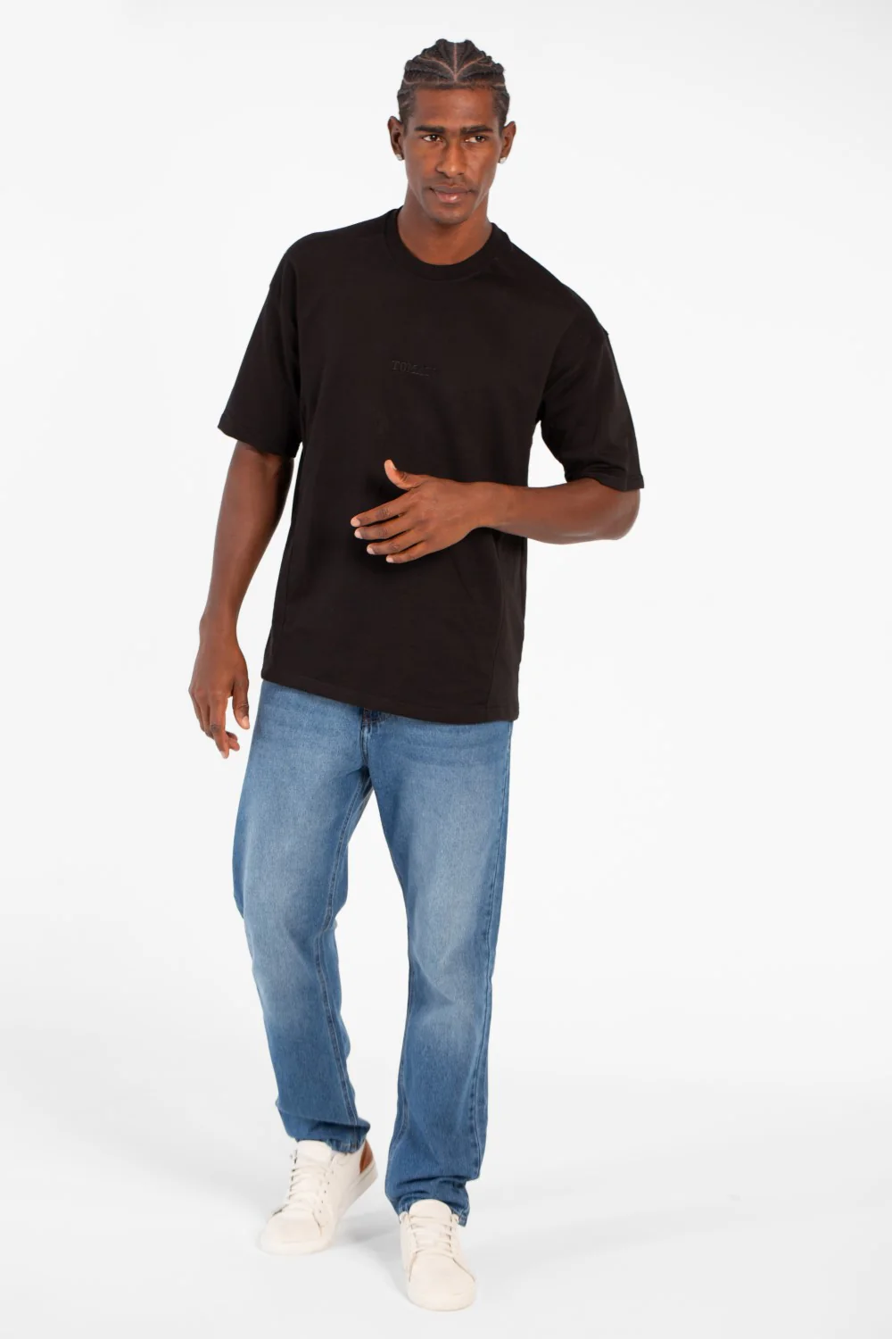 Men's Tomato Summer Melton Oversized T-Shirt With Short Sleeves And Crew Neck - Image 8