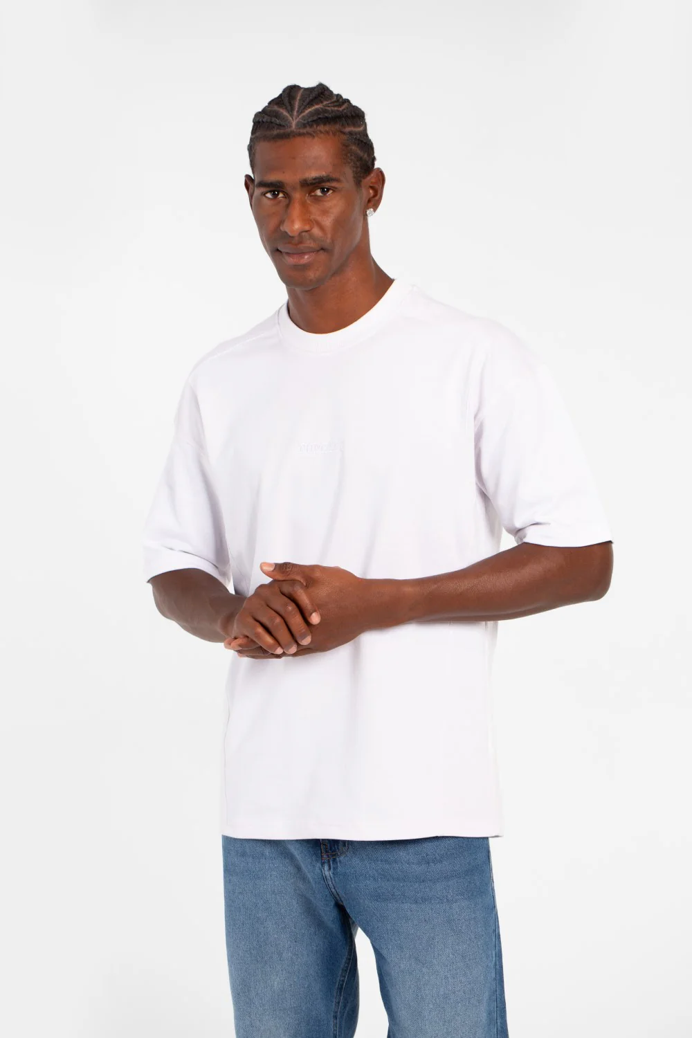 Men's Tomato Summer Melton Oversized T-Shirt With Short Sleeves And Crew Neck - Image 9