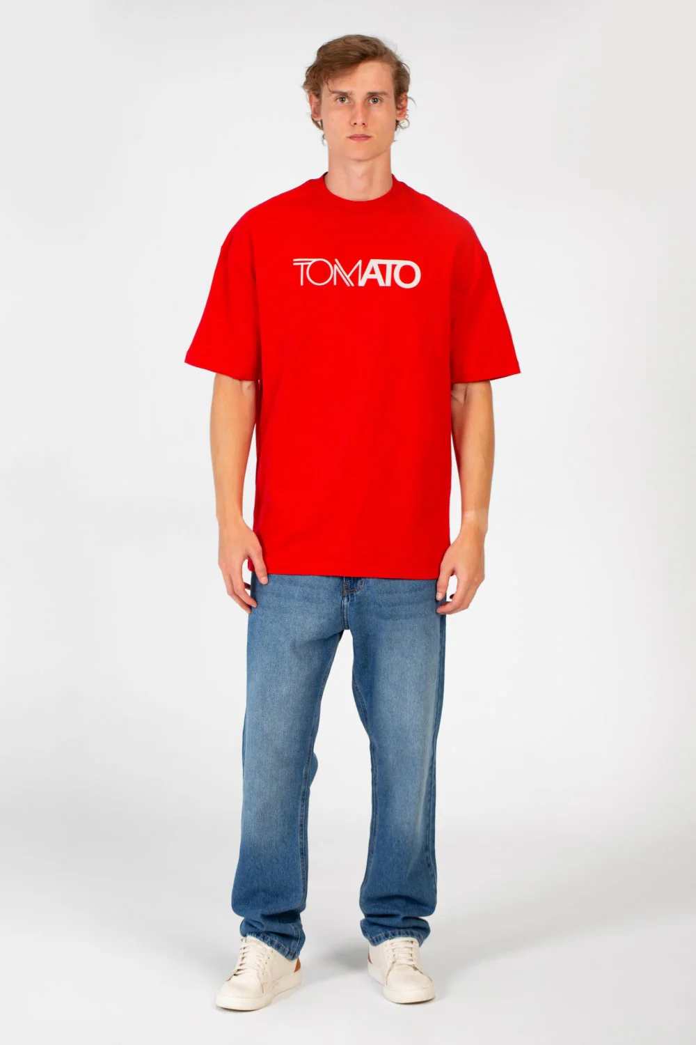Men's Tomato Summer Milton Oversized Short Sleeve Crew Neck T-Shirt - Image 12